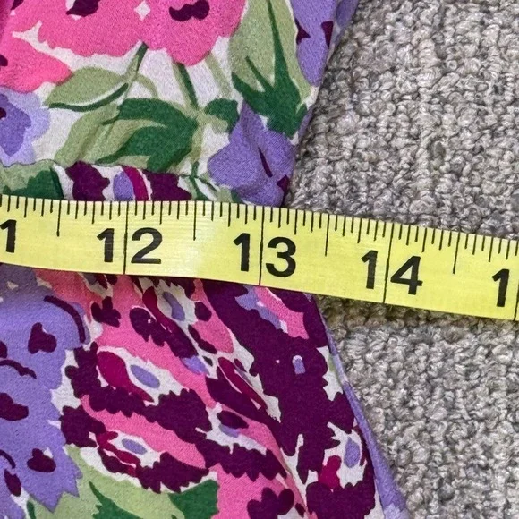 Amanda Uprichard Silk Floral Puff Sleeve Mini Dress S Multicolor NWOT Boho - Picture 8 of 10
